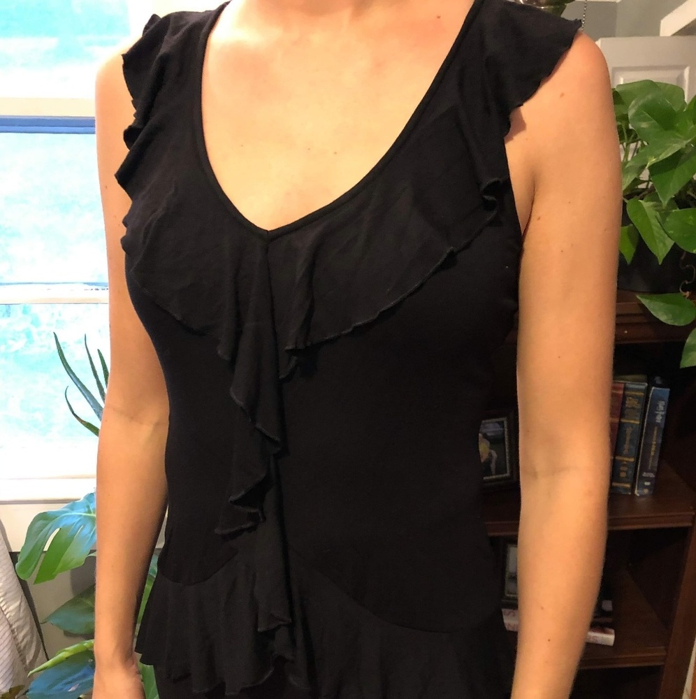 Black Ruffle Tank
